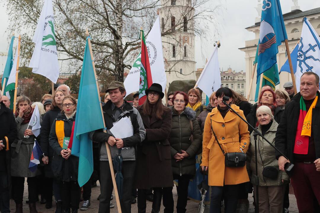 Kauno rajono gyventojai surengė piketą prie VRM