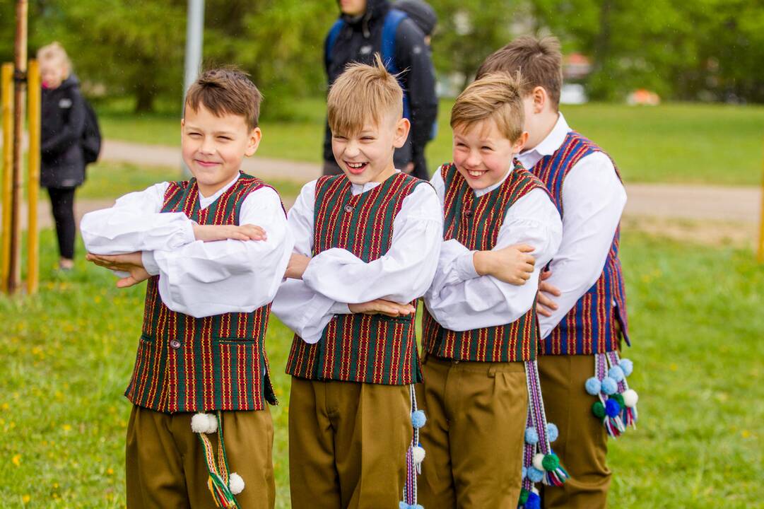 Piknikas Nemuno saloje tarp sakurų