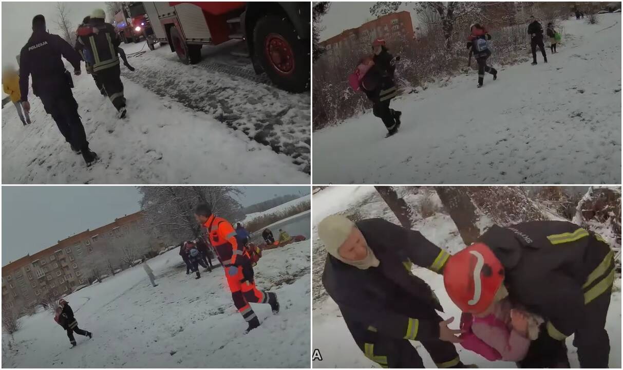 Tvenkinyje įlūžusi ir skendusi mergaitė: tik norėjau pagauti ančiukus