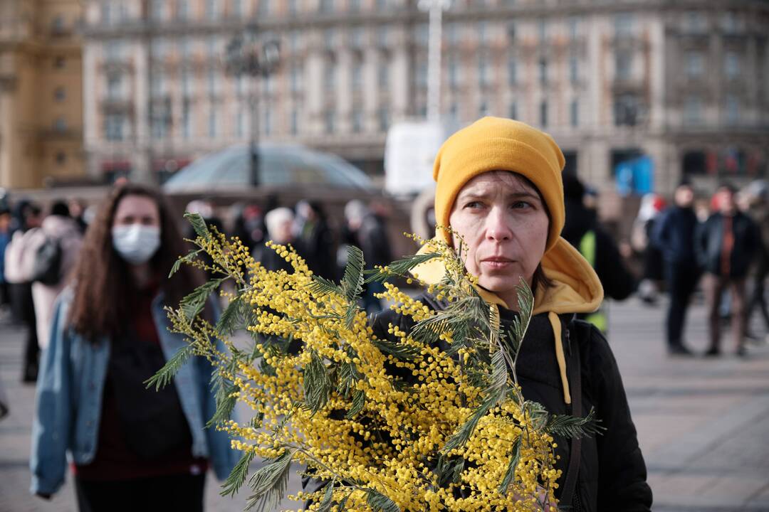 Rusijoje – protestai prieš karą Ukrainoje