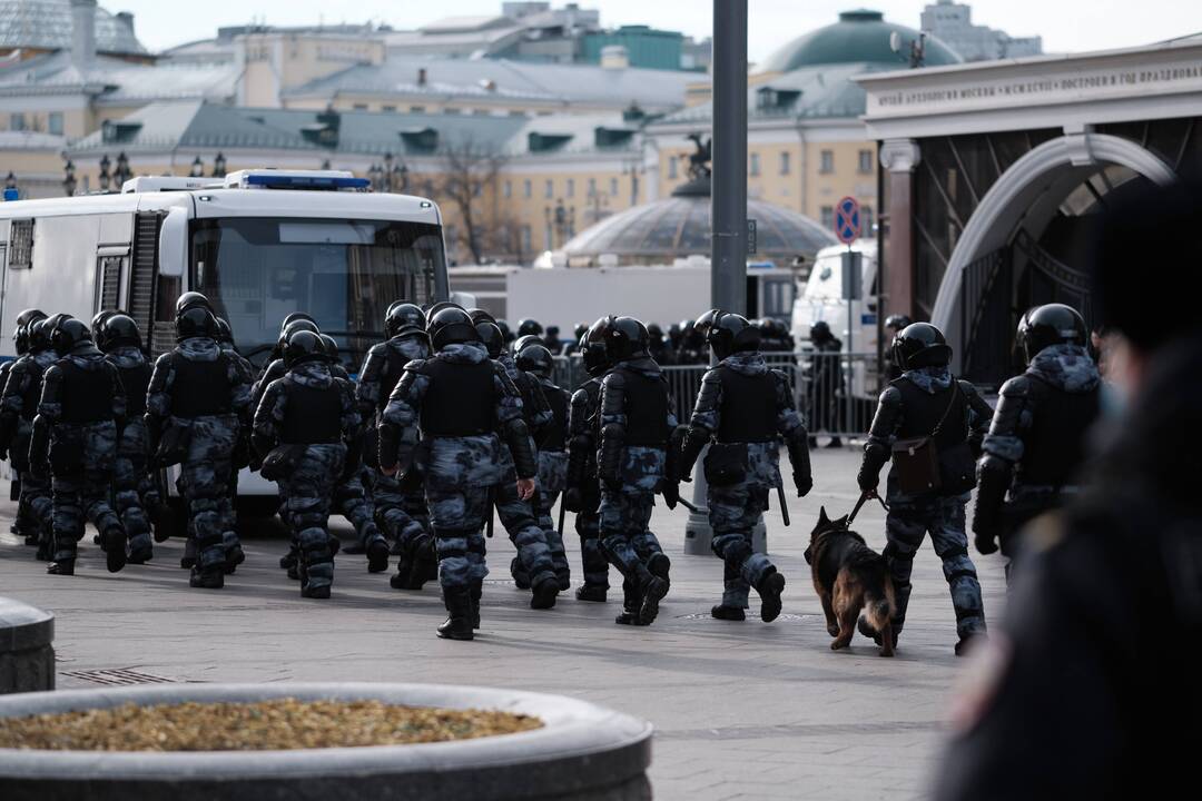 Rusijoje – protestai prieš karą Ukrainoje