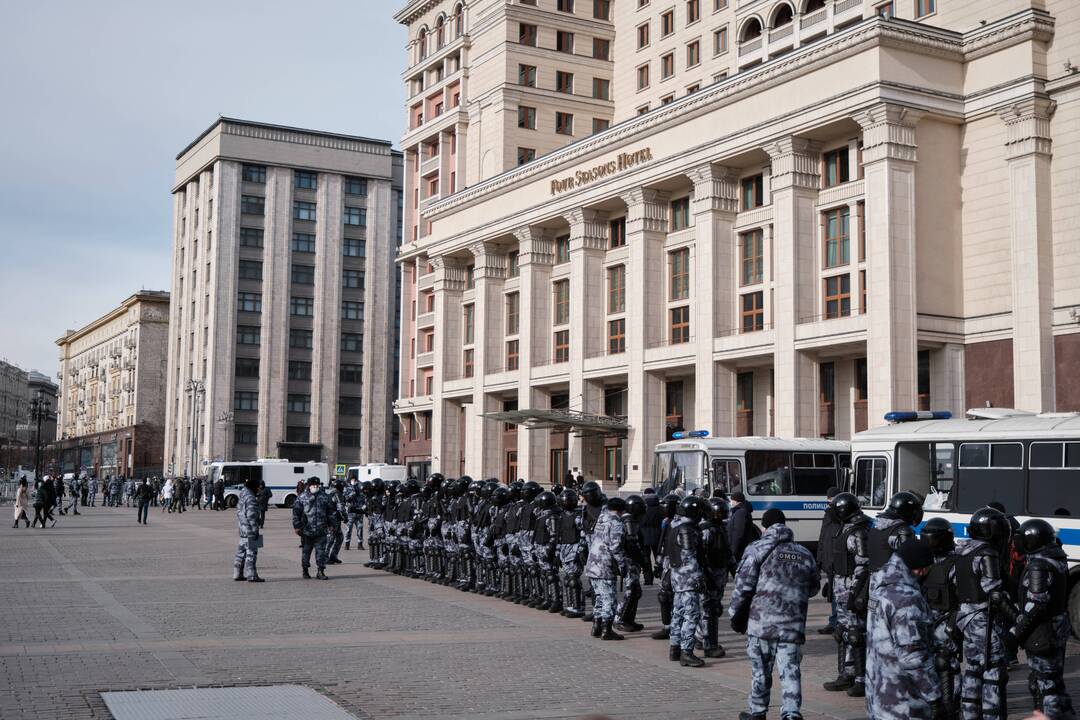 Rusijoje – protestai prieš karą Ukrainoje