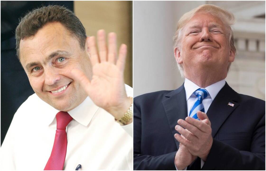 Petras Gražulis (kairėje) ir Donaldas Trumpas (dešinėje)