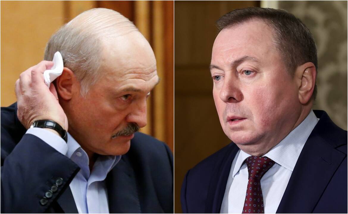 Aliaksandras Lukašenka (kairėje) ir Vladimiras Makėjus (dešinėje)