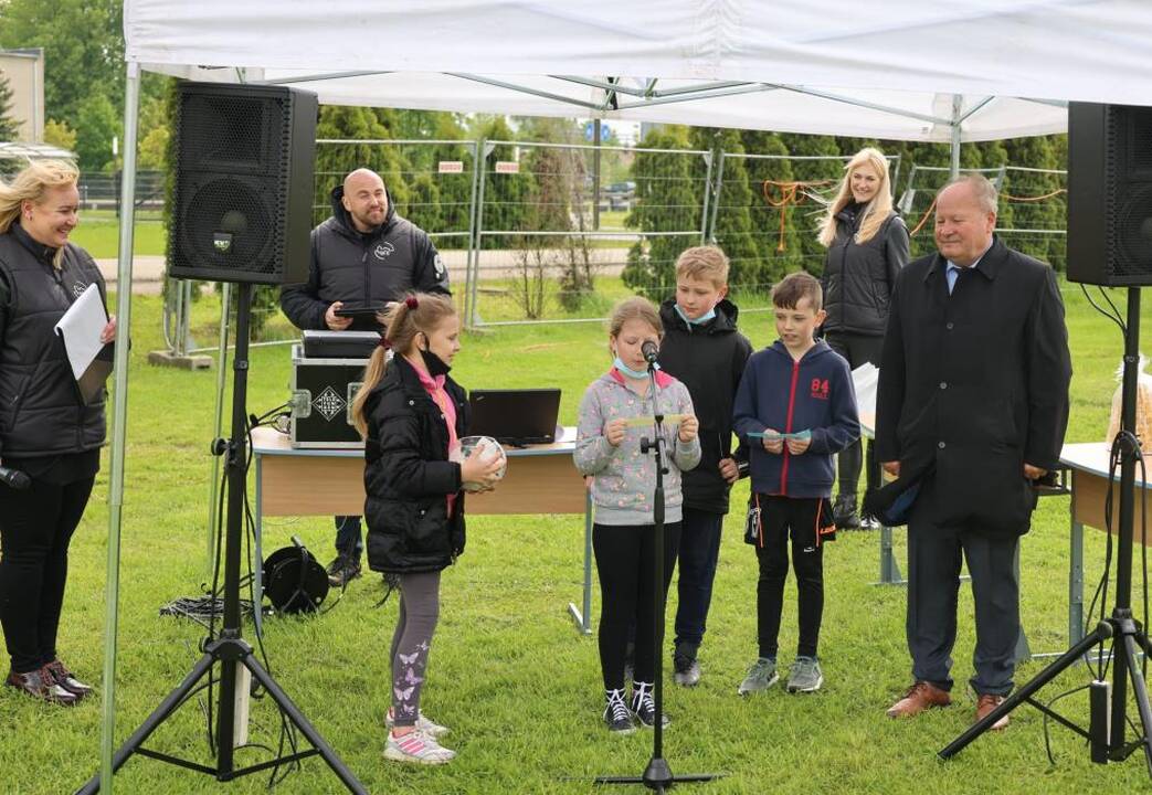 Simbolinis įvartis ir Karmėlavos stadiono rekonstrukcijos startas