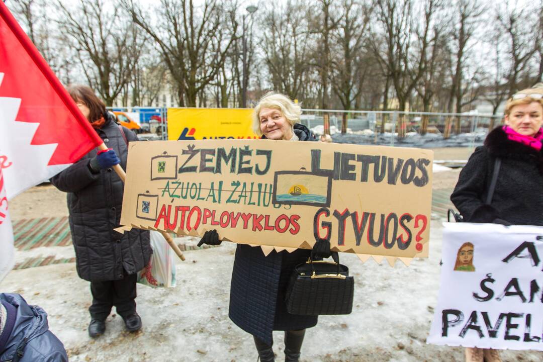 Šančių protestas dėl automobilių plovyklos