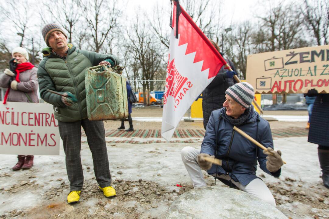 Šančių protestas dėl automobilių plovyklos