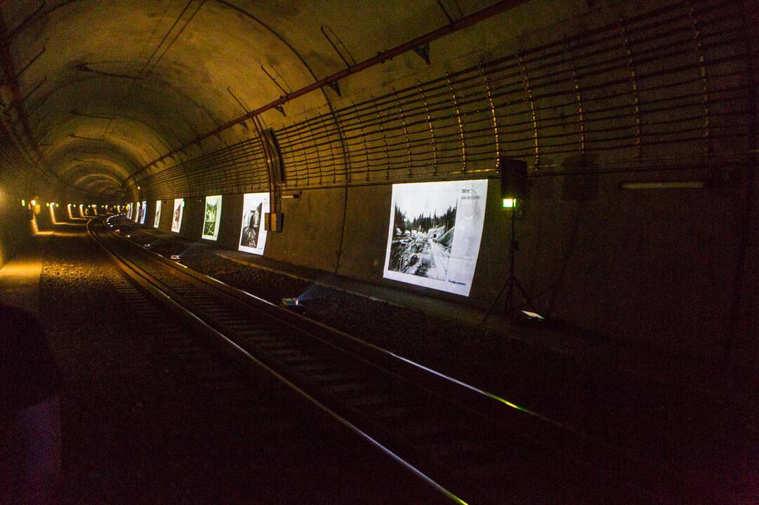 Inovatyvi ekspozicija Kauno geležinkelio tunelyje