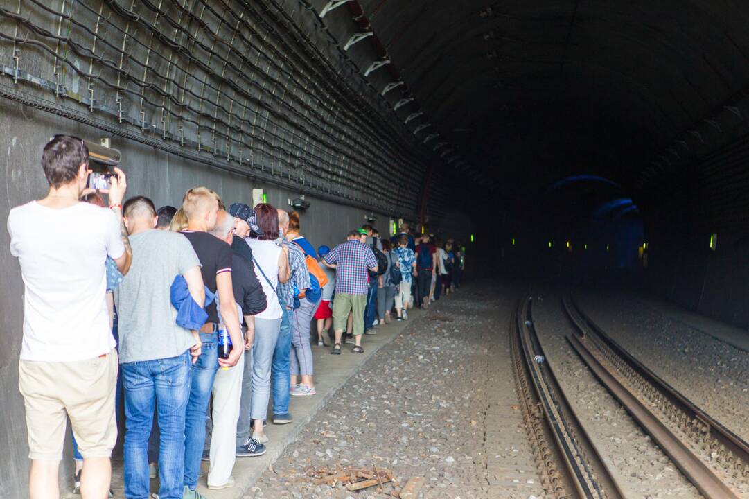 Inovatyvi ekspozicija Kauno geležinkelio tunelyje