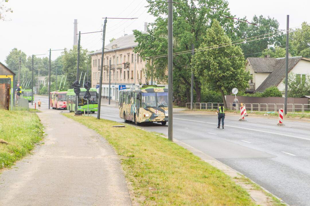 Pažeistas dujotiekis R. Kalantos gatvėje