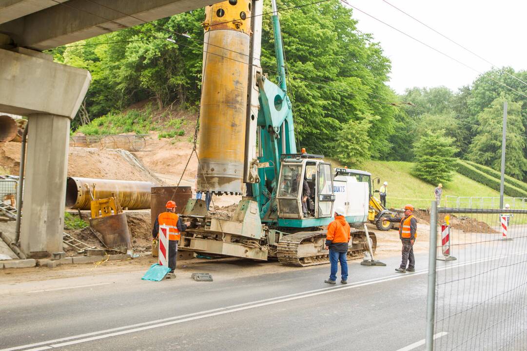 Pažeistas dujotiekis R. Kalantos gatvėje