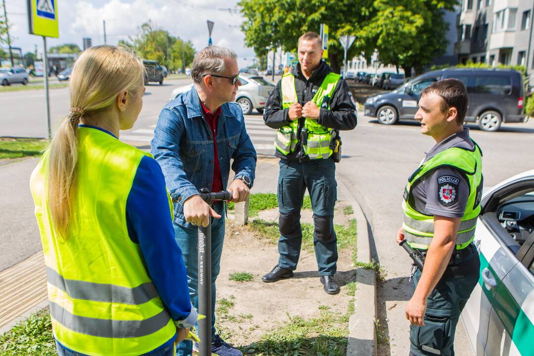 Per reidą – dėmesys dviratininkams ir paspirtukininkams