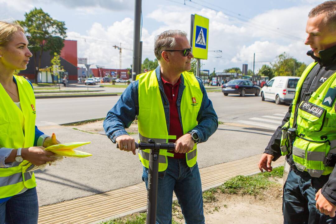 Per reidą – dėmesys dviratininkams ir paspirtukininkams