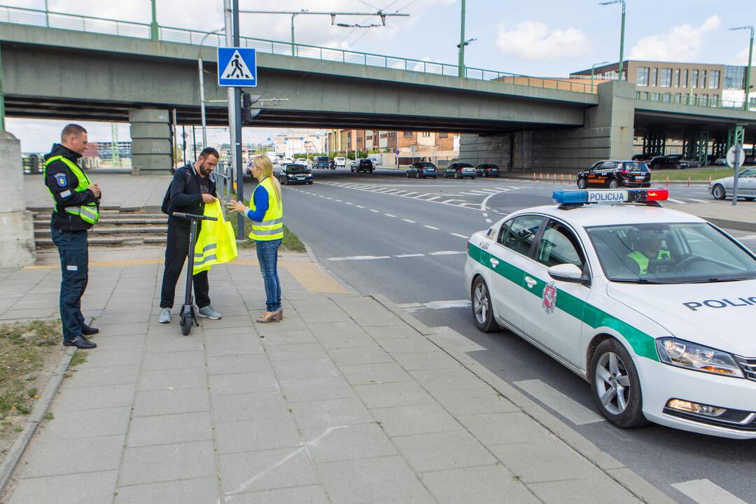 Per reidą – dėmesys dviratininkams ir paspirtukininkams