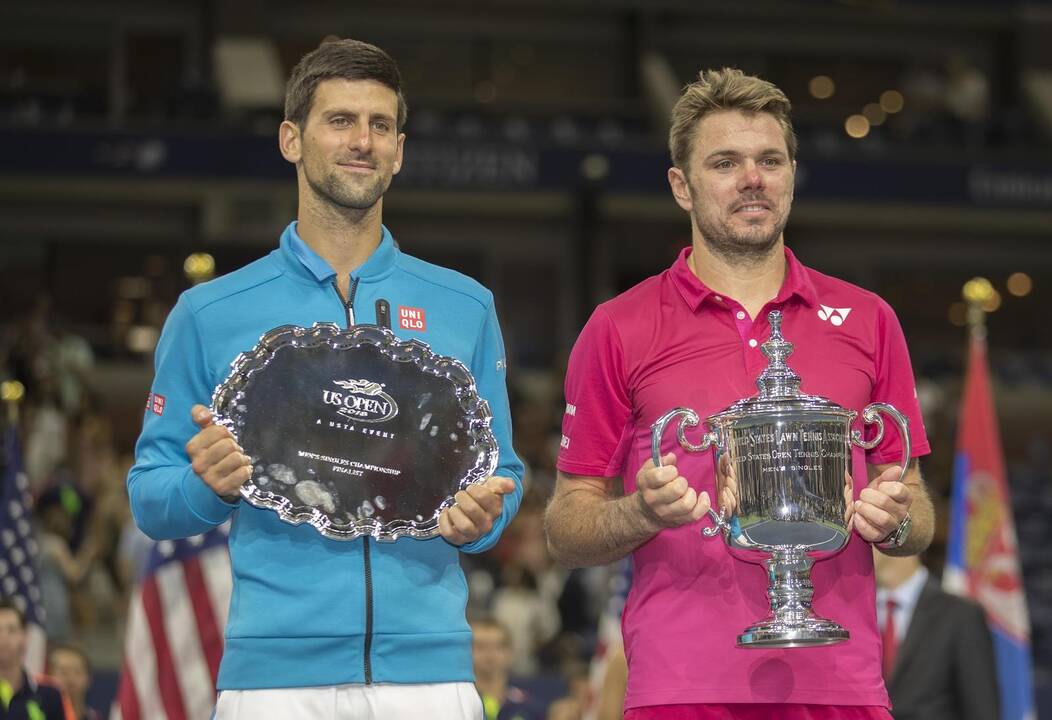 Novakas Džokovičius ir Stanislasas Wawrinka.