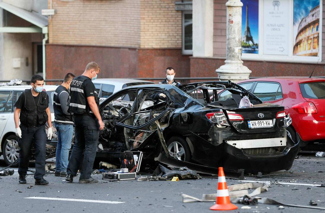 Kijeve nugriaudėjęs automobilio sprogimas gali būti laikomas teroro ataka