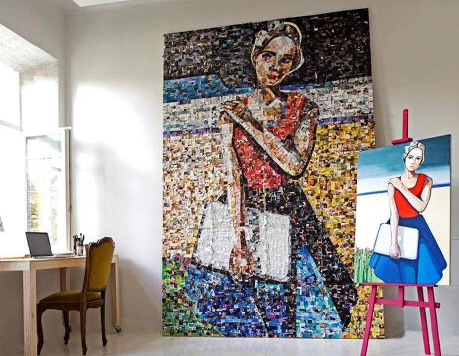 A.Kišonaitė prie savo kūrinio „Femme“.
