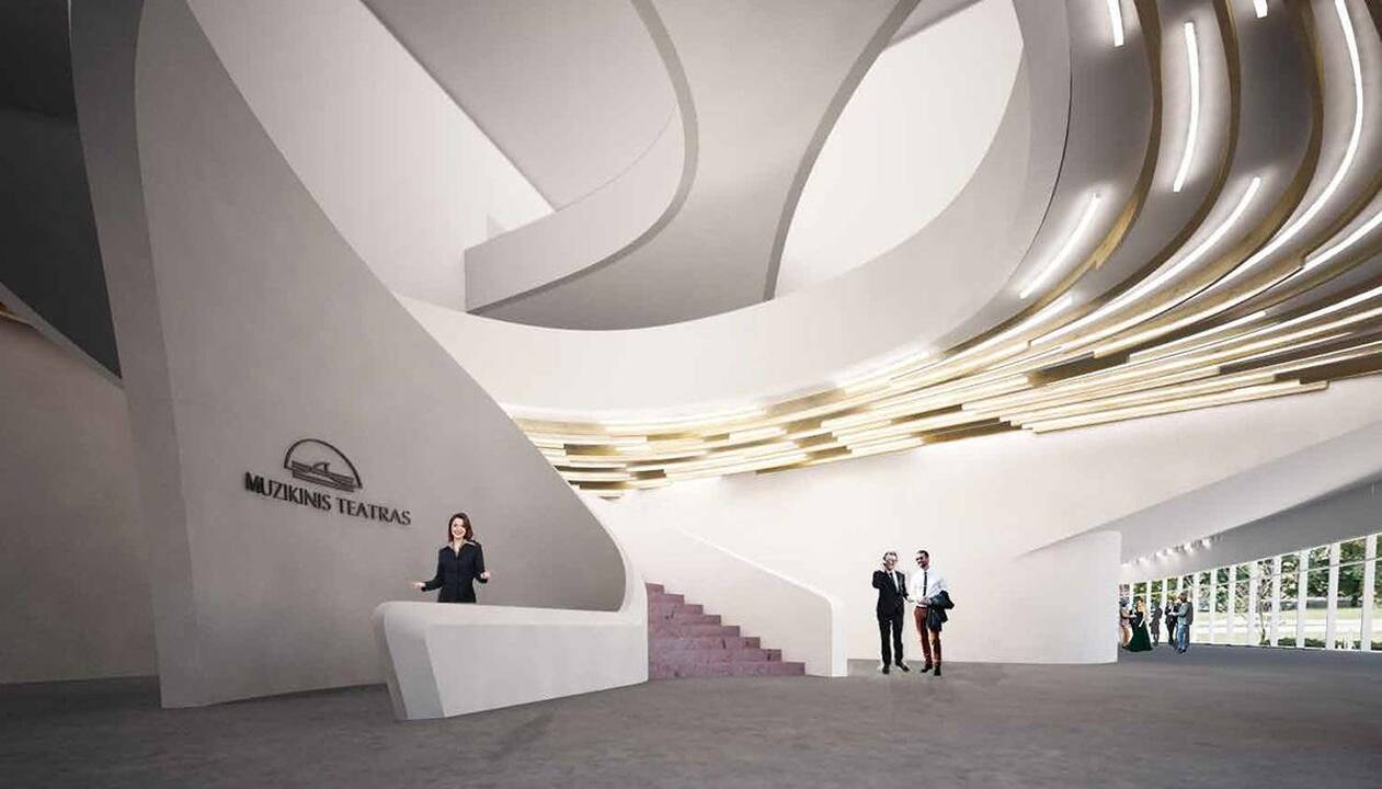 Ateitis: projekte numatyta išlaikyti išskirtinę architektūrinę senojo pokarinio laikmečio pastato kompoziciją.