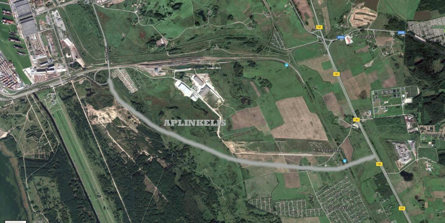 Perspektyva: šioje vietoje prasidėtų išvažiavimas į pietinį aplinkkelį.