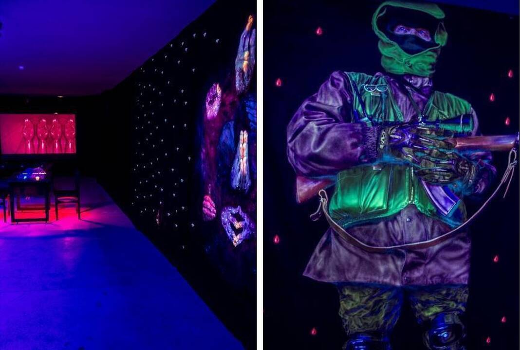 Instaliacija: Palangoje vykstančios L.Guokės parodos „Pasirinkimo kambarys“ fragmentai.