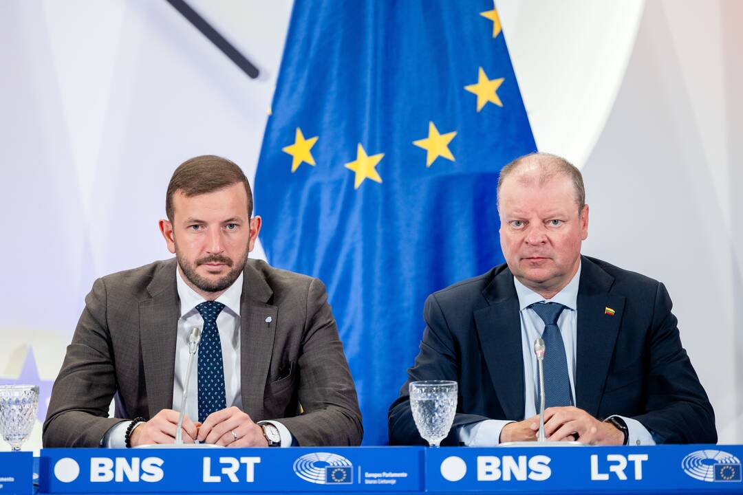 S. Skvernelis ir V. Sinkevičius po EP rinkimų