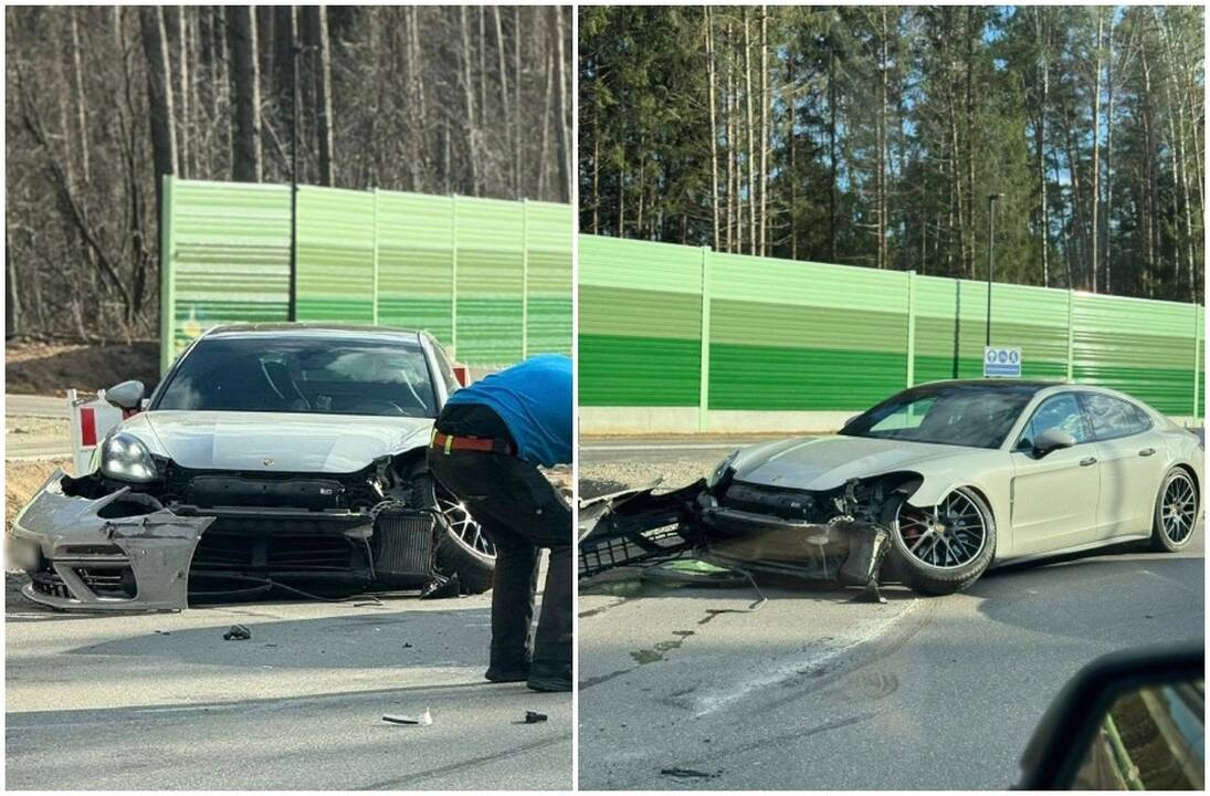 Avarija Vilniaus pakraštyje: sudaužytas „Porsche“ sukėlė tikrą diskusijų audrą