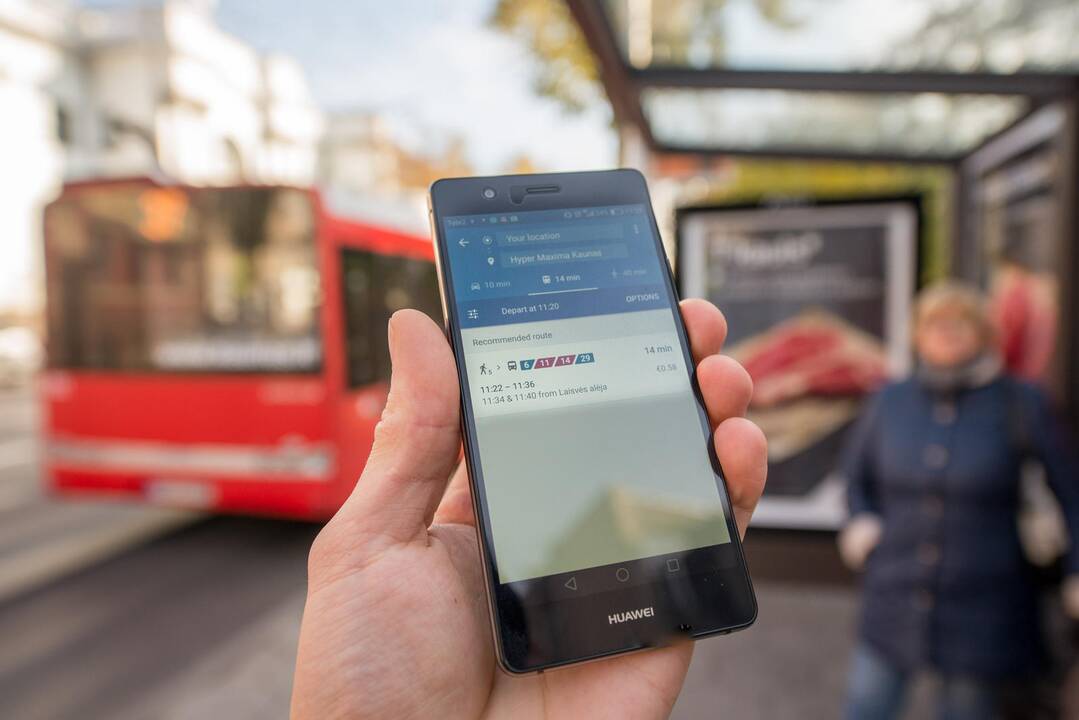 Kauno viešasis transportas – „Google“ žemėlapiuose