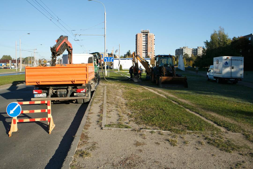 Vandentiekio avarija Šiaurės prospekte