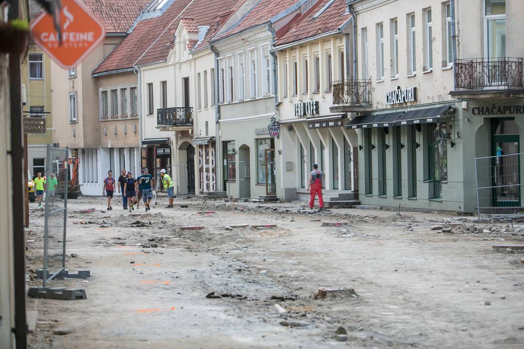 Vilniaus gatvės remontas įsibėgėja