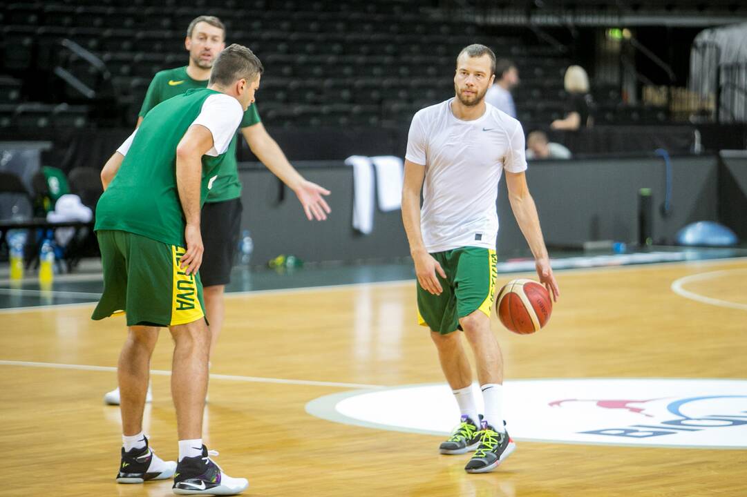 Lietuvos ir Serbijos rinktinių treniruotės