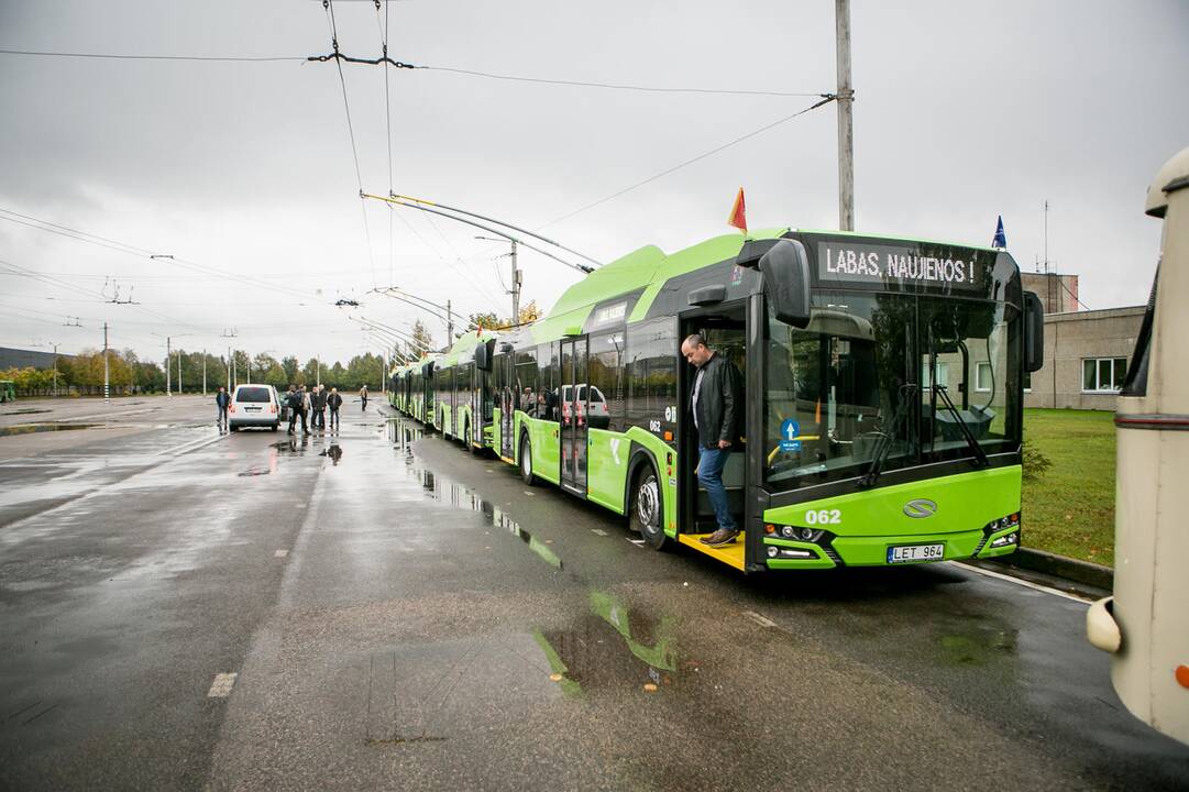 Kaune pristatyti naujieji troleibusai