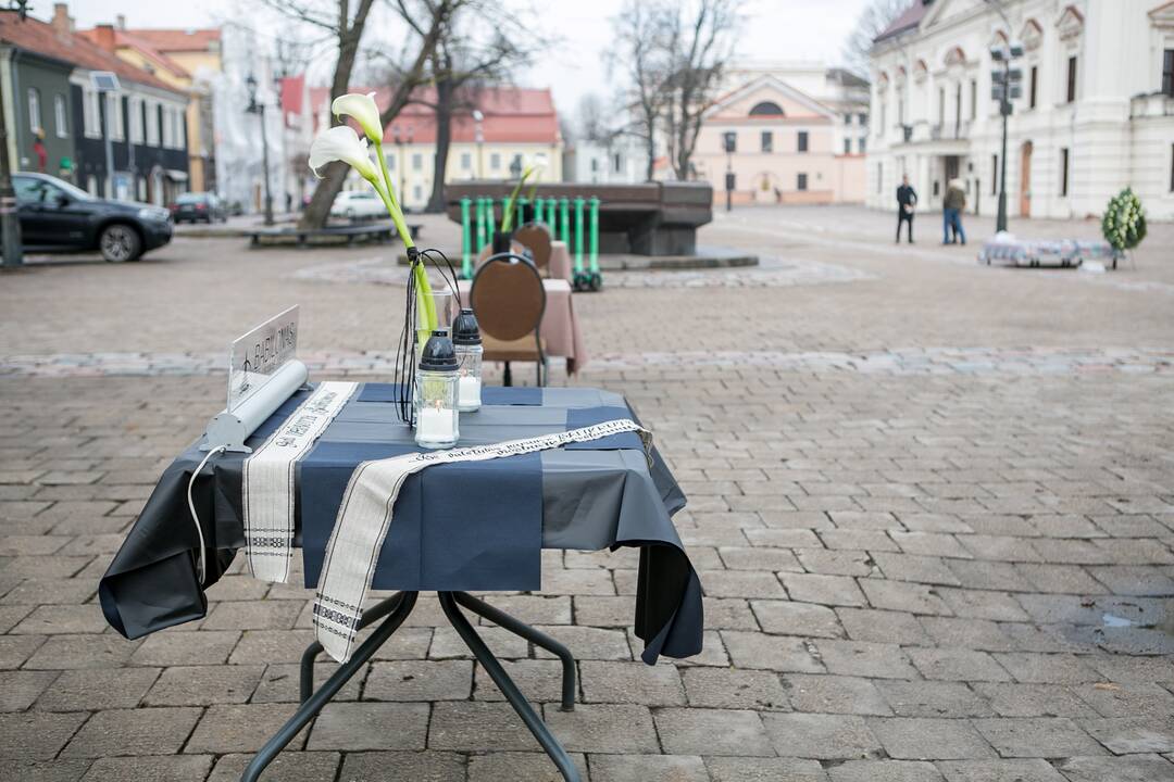 Protestas Kaune „Paskutinė verslo vakarienė“