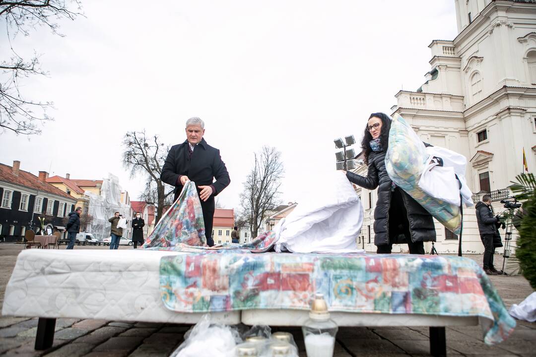 Protestas Kaune „Paskutinė verslo vakarienė“