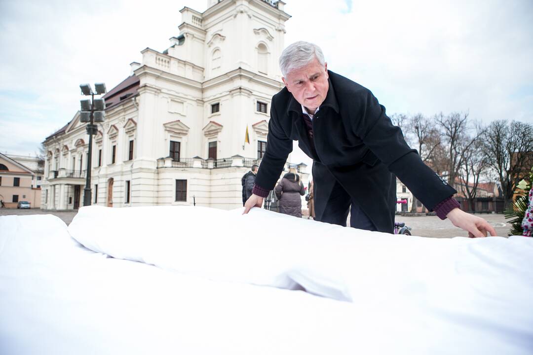 Protestas Kaune „Paskutinė verslo vakarienė“