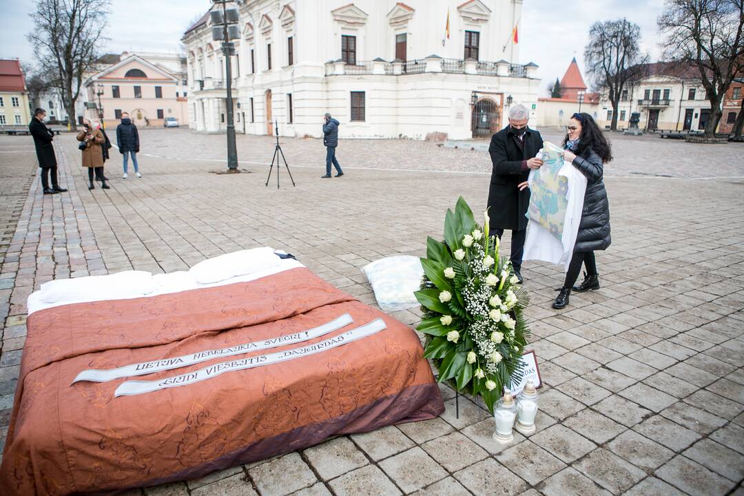 Protestas Kaune „Paskutinė verslo vakarienė“