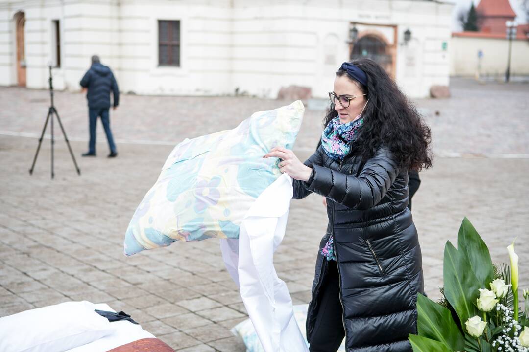 Protestas Kaune „Paskutinė verslo vakarienė“