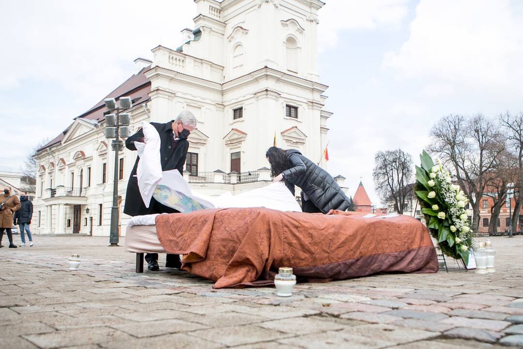 Protestas Kaune „Paskutinė verslo vakarienė“