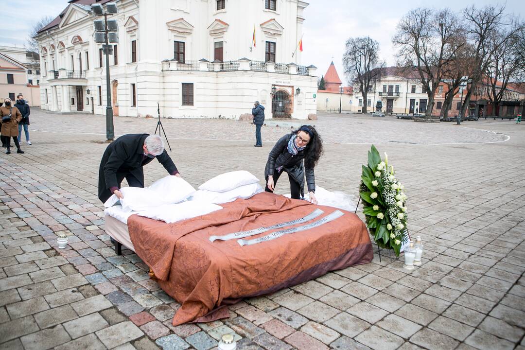 Protestas Kaune „Paskutinė verslo vakarienė“