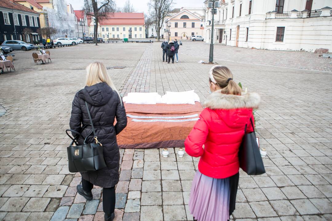 Protestas Kaune „Paskutinė verslo vakarienė“