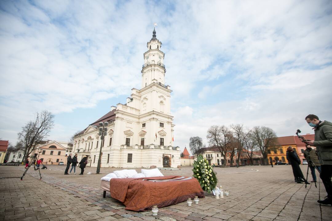 Protestas Kaune „Paskutinė verslo vakarienė“