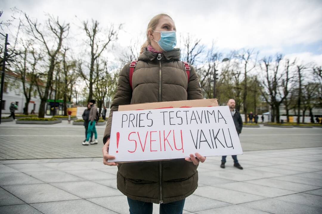 Kaune – antras tėvų protestas prieš vaikų testavimą