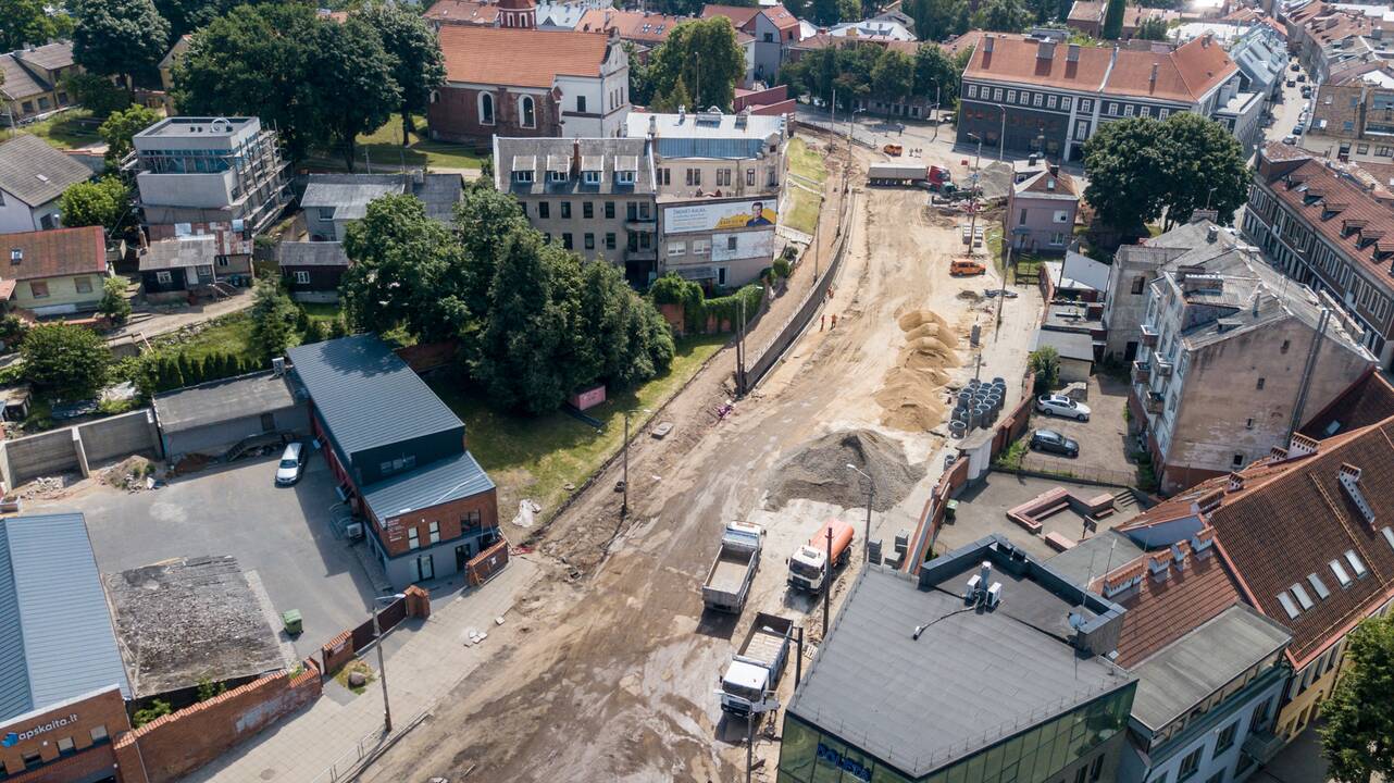 Pilies žiede remonto darbai vyksta pilnu tempu