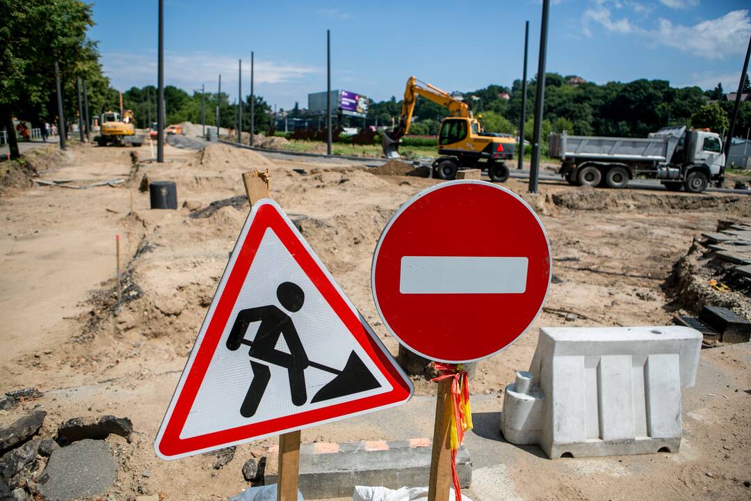 Pilies žiede remonto darbai vyksta pilnu tempu