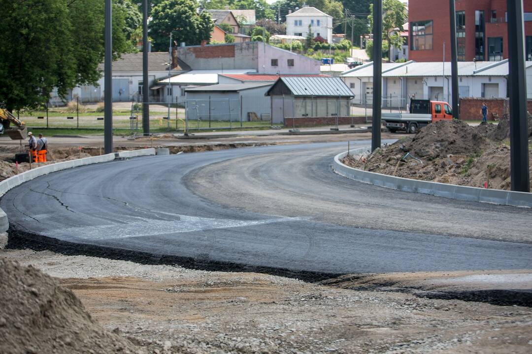Pilies žiede remonto darbai vyksta pilnu tempu