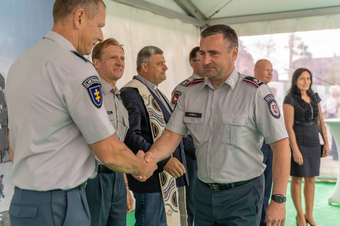 Naujojo policijos komisariato kapsulės įkasimas