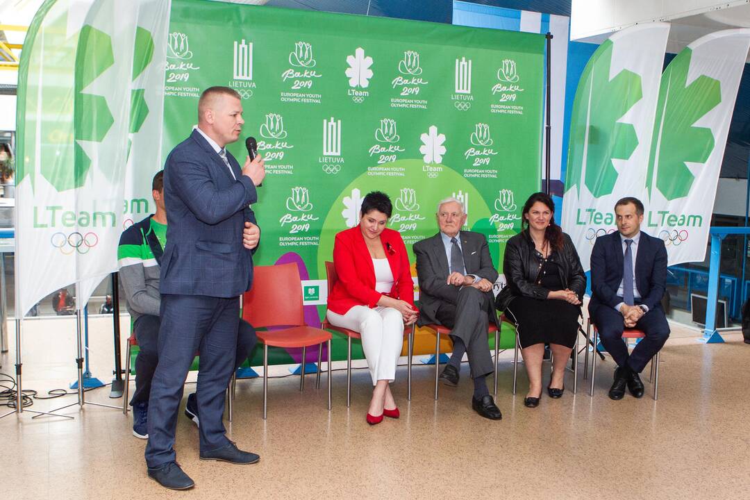 Lietuvos delegacijos išlydėtuvės į Europos jaunimo olimpinį festivalį