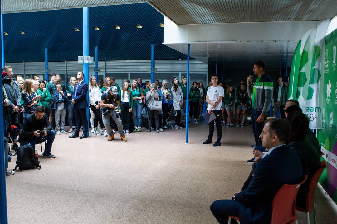 Lietuvos delegacijos išlydėtuvės į Europos jaunimo olimpinį festivalį