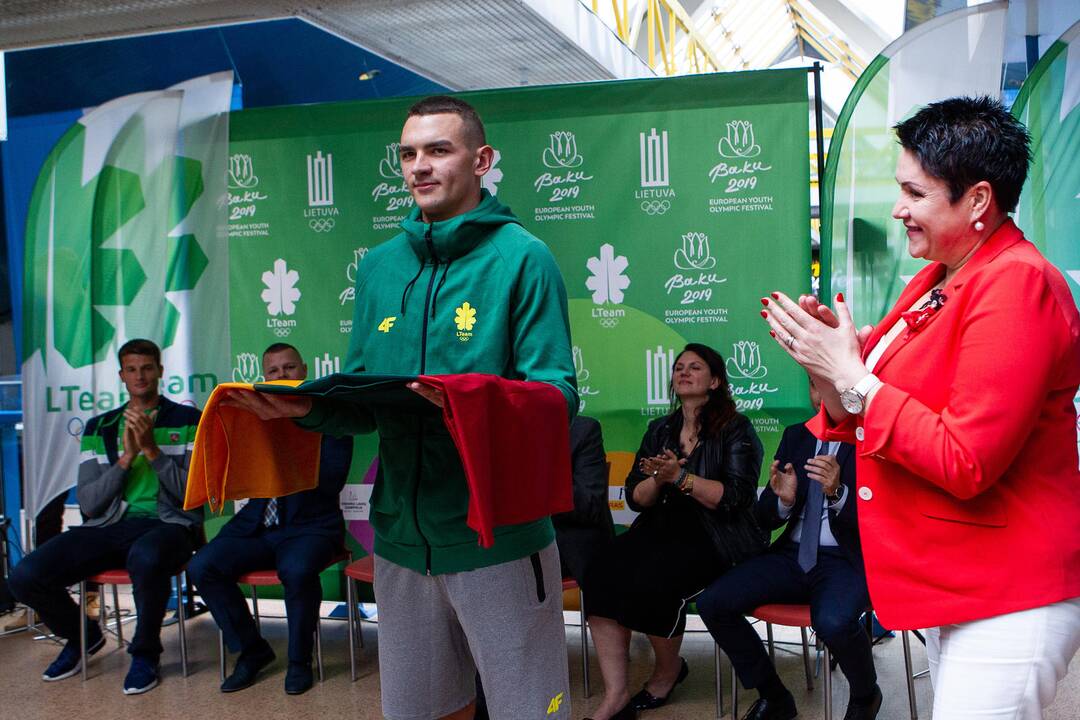 Lietuvos delegacijos išlydėtuvės į Europos jaunimo olimpinį festivalį