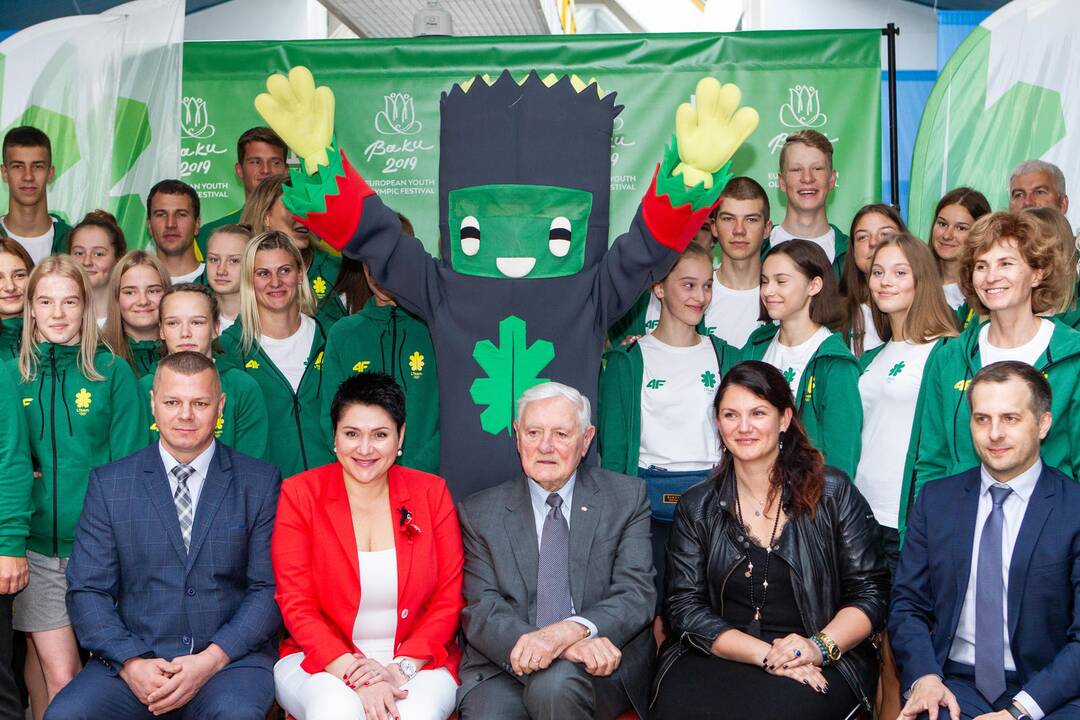 Lietuvos delegacijos išlydėtuvės į Europos jaunimo olimpinį festivalį