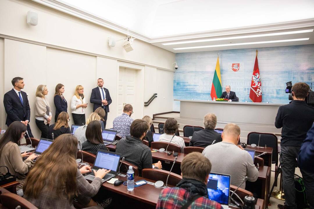 Šimtas dienų: G. Nausėdos spaudos konferencija
